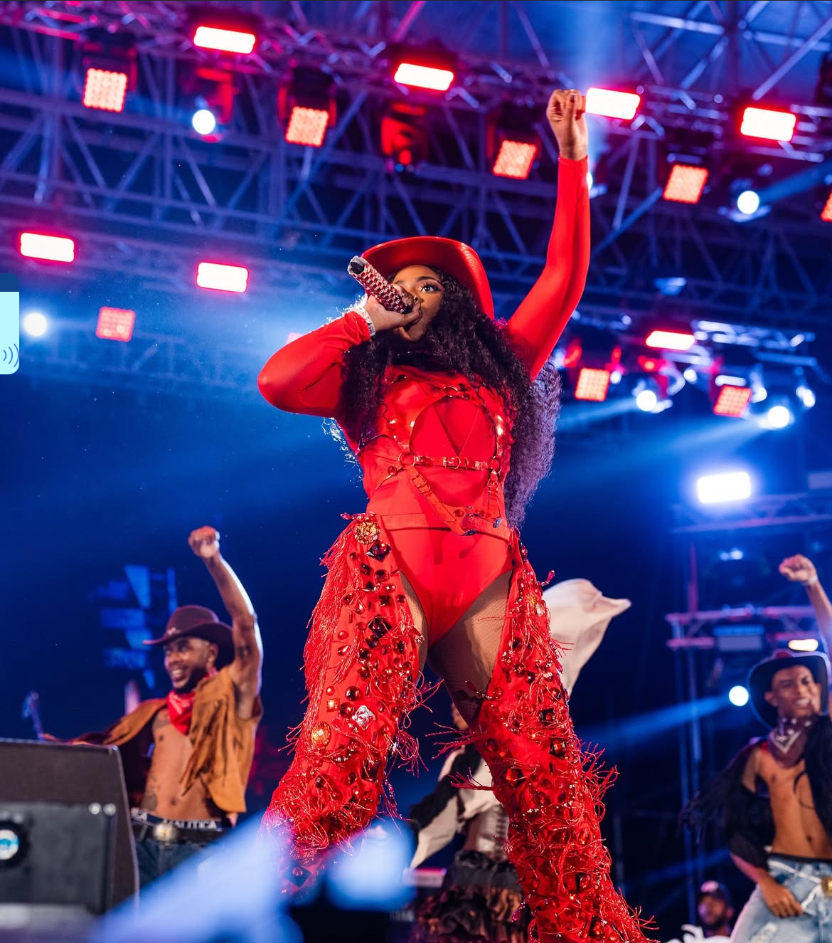 Caribbean Winterfest 2025 headliner, Anika Berry, performing live on stage.