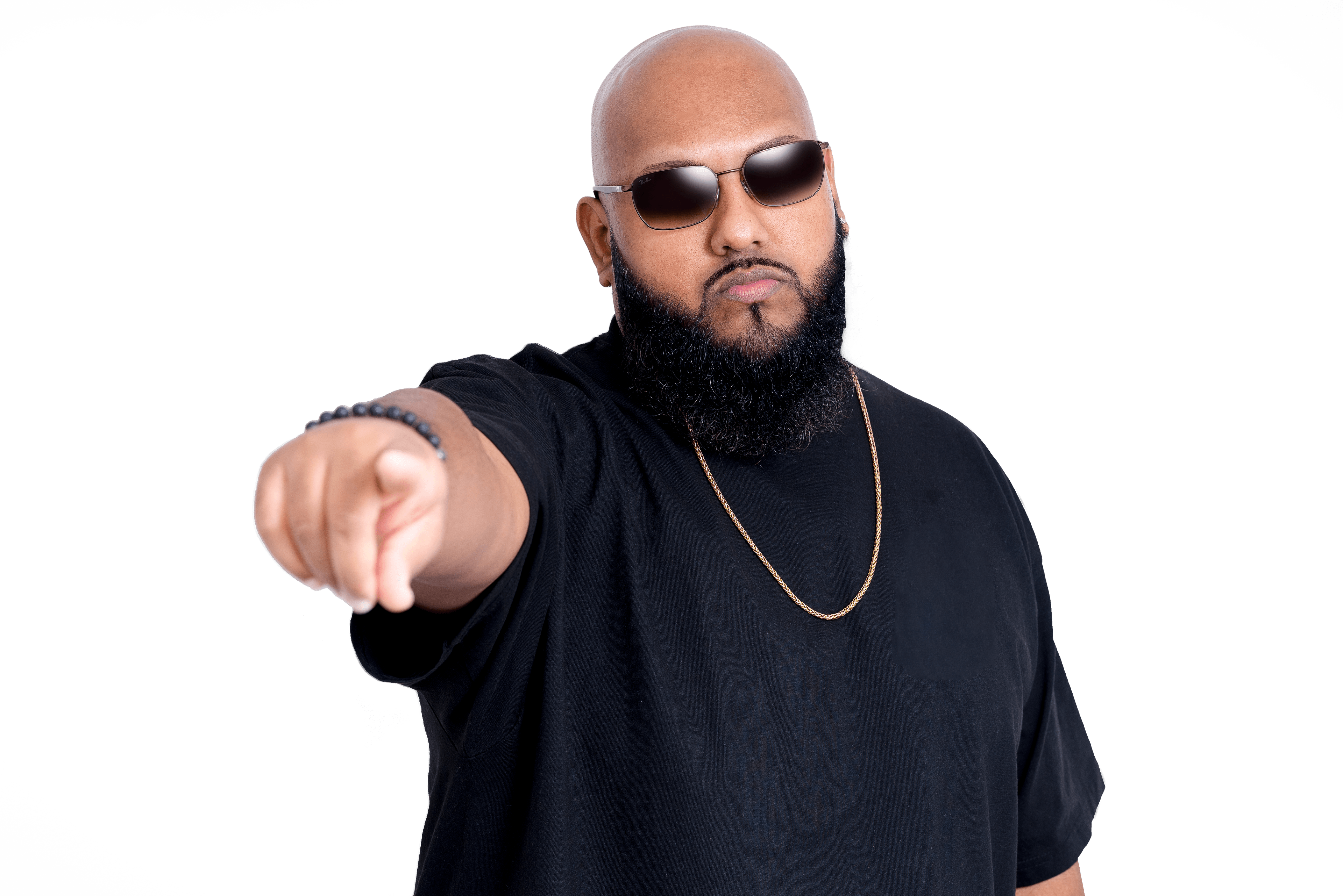 Professional headshot of Caribbean Winterfest performer, Menace the DJ.