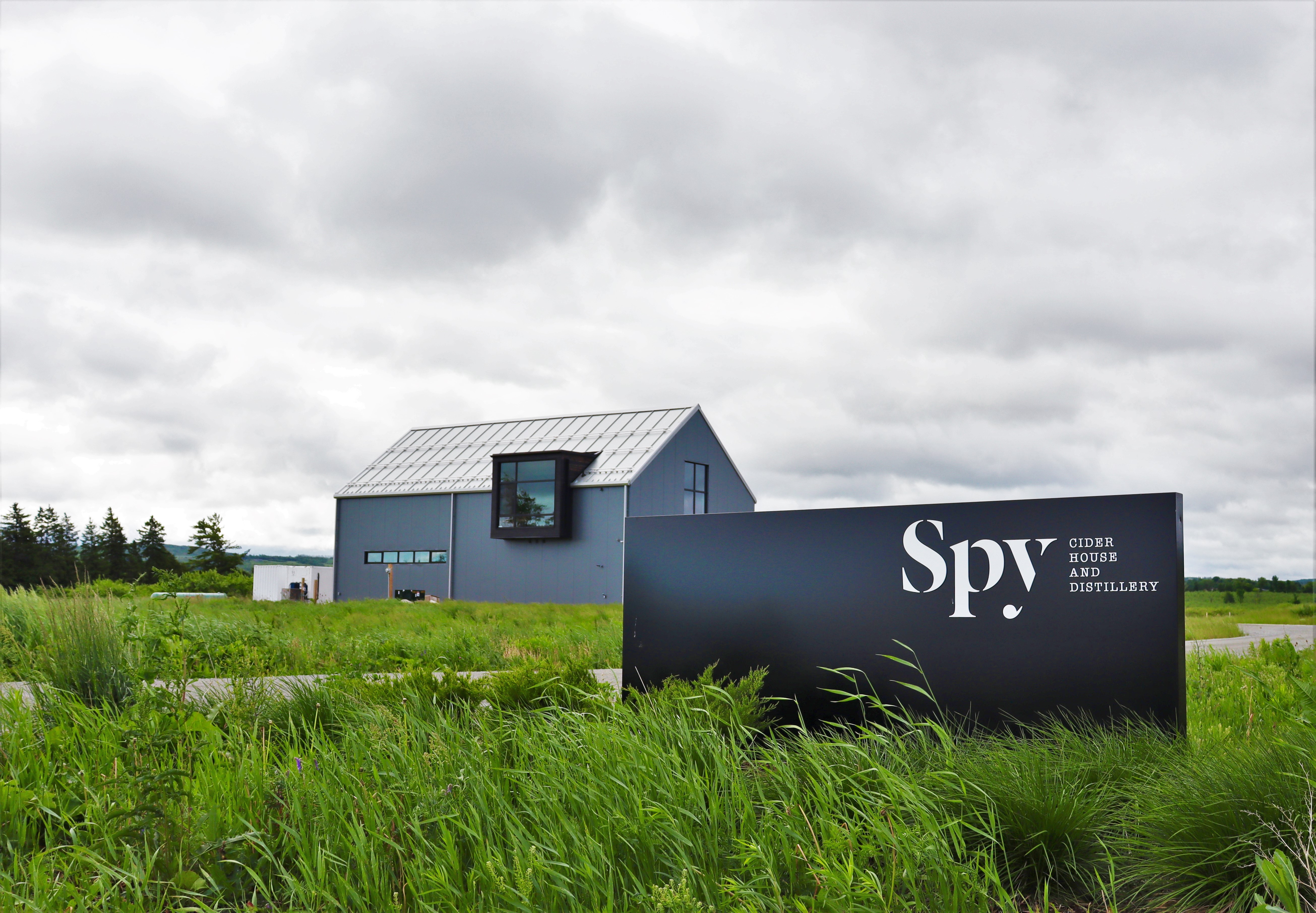 An image of Spy Cider House & Distillery from a distance. 