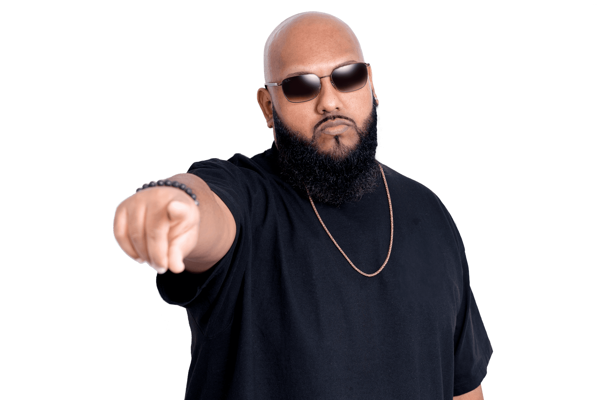 Professional headshot of Caribbean Winterfest performer, Menace the DJ.