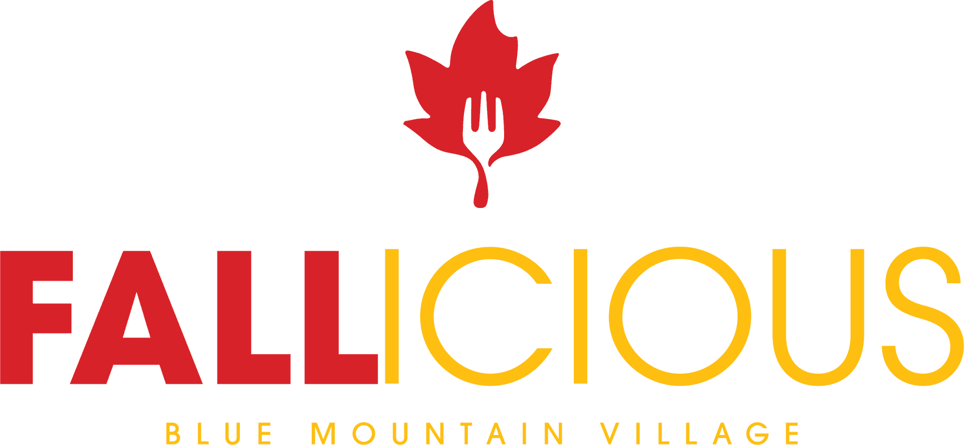Official logo for Blue Mountain Village's Annual Dining Campaign, Fallicious, in a stacked orientation.