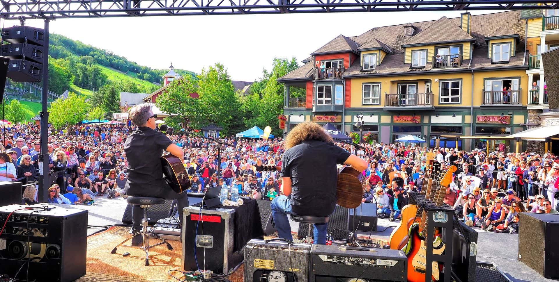 Packed audience gathered around the Subaru Stage for the Guitar Trail headlining performance