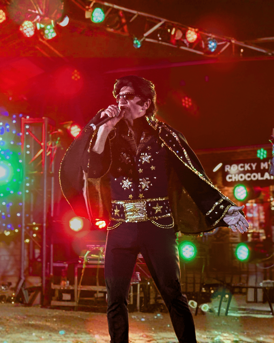 Renowned Elvis impersonator, Johnny Scats, performs A Blue Christmas: Elvis Tribute on the Subaru Stage