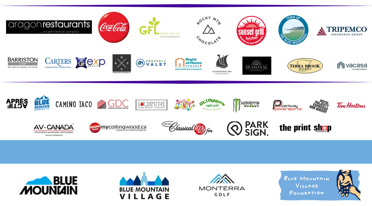 2025 BMVF Golf Tournament Sponsor Logos. 