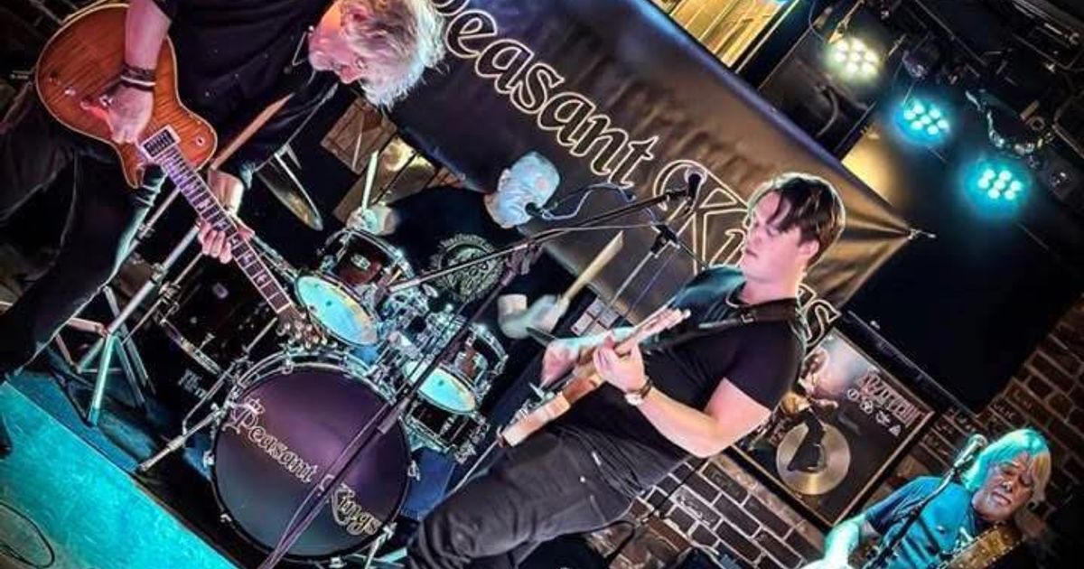 The Peasant Kings performing live on stage at Harbour Street Fish Bar.