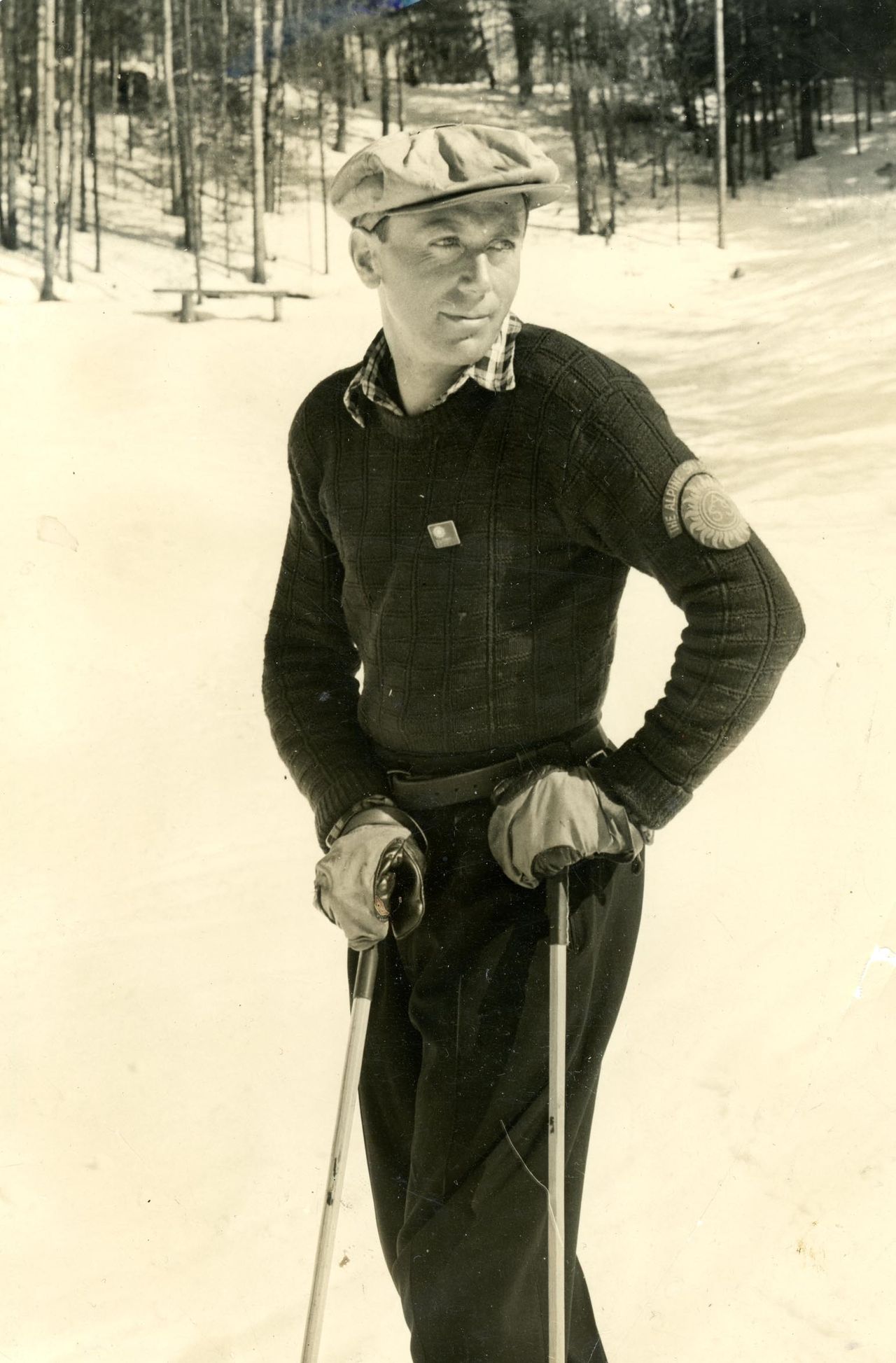Jozo Weider ski instructing in Quebec, 1940, just prior to acquiring Blue Mountain Resort. Photo courtesy of BMR